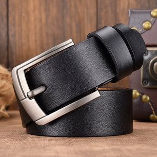 Men's PU Pin Buckle Closure Solid Pattern Luxury Vintage Belts