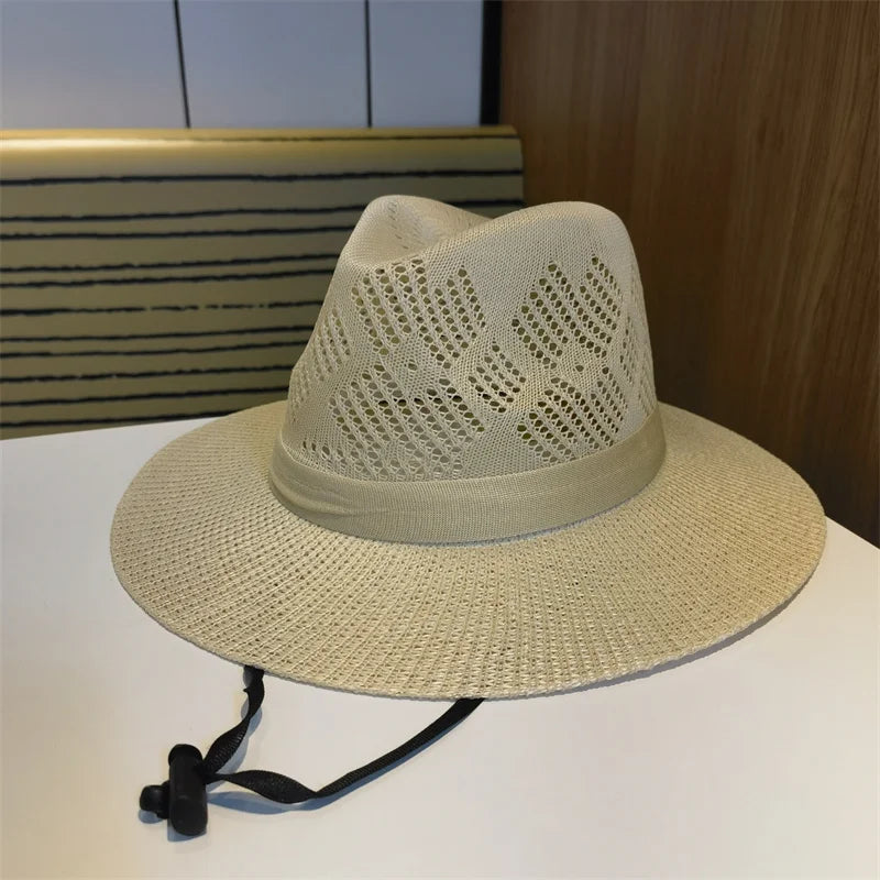 Women's Straw Solid Pattern Glamorous Sun Protection Brim Hat