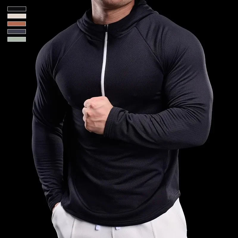 Men's Polyester Full Sleeve Solid Pattern Pullover Closure Jacket