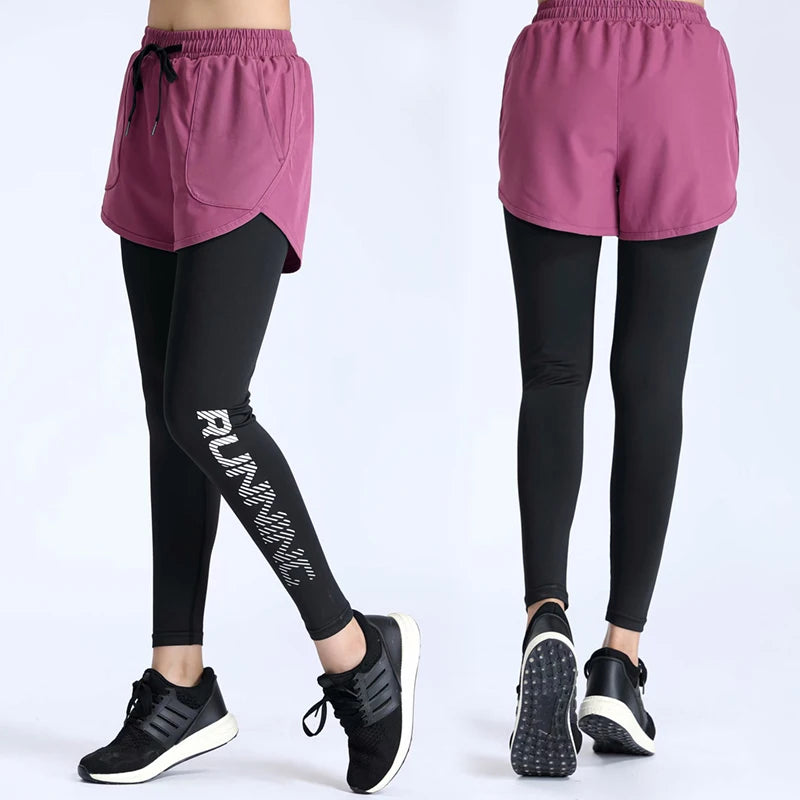 Women's Polyester Drawstring Closure Letter Pattern Yoga Pant