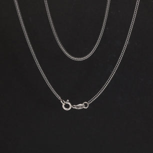 Men's 100% 925 Sterling Silver Figaro Chain Geometric Necklace