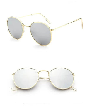 Women's Alloy Frame Polycarbonate Lens Round Shaped Sunglasses