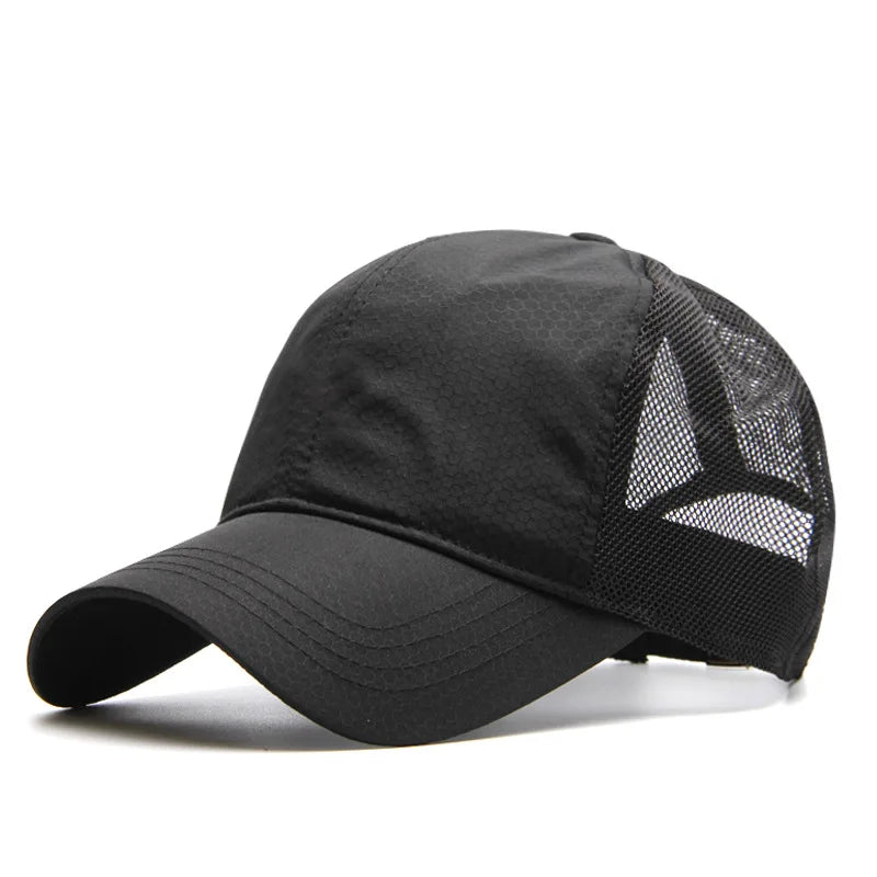 Men's Cotton Adjustable Strap Sun Protection Casual Baseball Cap