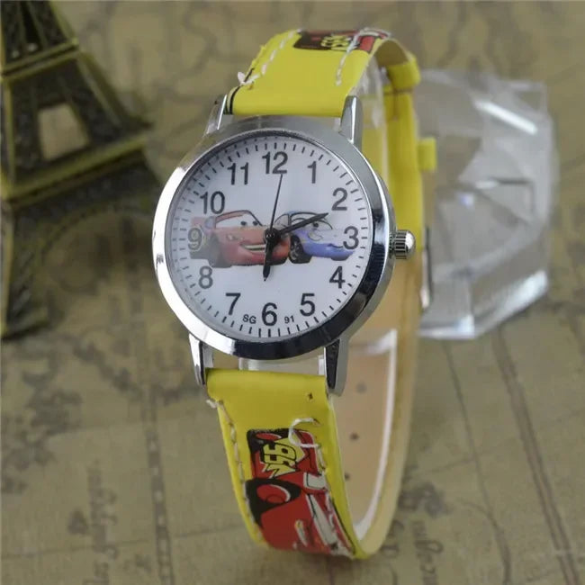 Kid's Boys Alloy Case Buckle Clasp Cartoon Pattern Wrist Watch