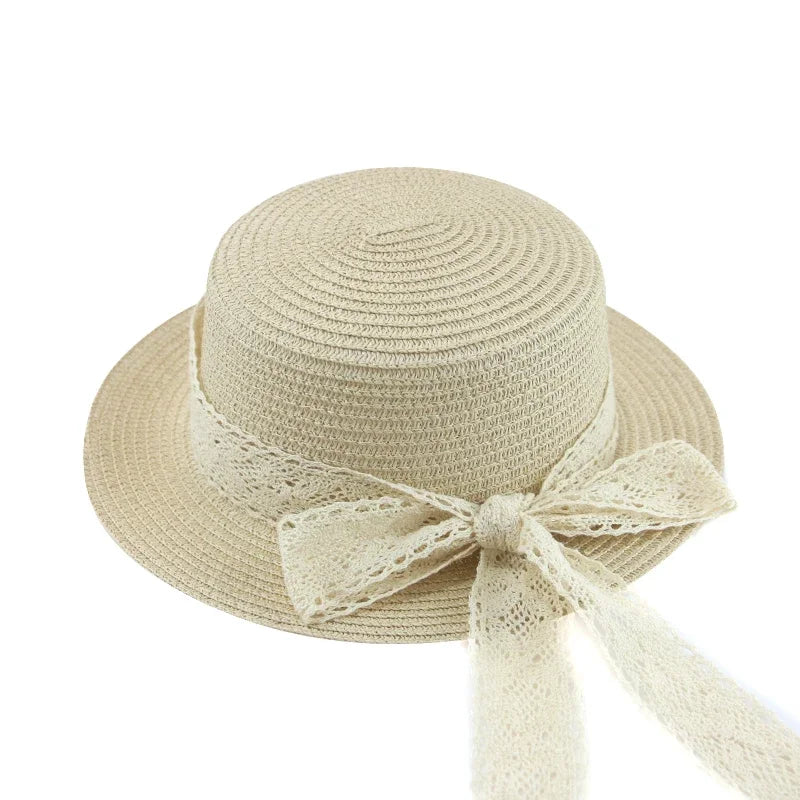 Women's Straw Solid Pattern Glamorous Sun Protection Beach Hat