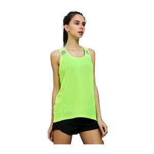 Women's Nylon O-Neck Sleeveless Breathable Yoga Workout Top