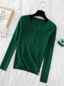 Women's Polyester V-Neck Full Sleeves Solid Pattern Sweater