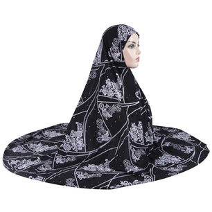 Women's Arabian Polyester Head Wrap Printed Pattern Casual Hijabs