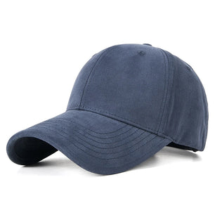 Men's Cotton Adjustable Strap Solid Pattern Casual Baseball Cap