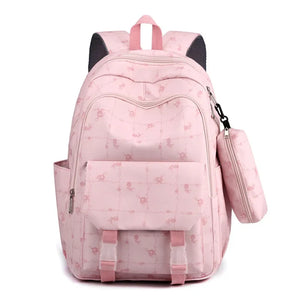 Kid's Polyester Zipper Closure Printed Pattern School Backpack