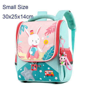 Kid's Nylon Zipper Closure Cartoon Pattern Trendy School Backpack