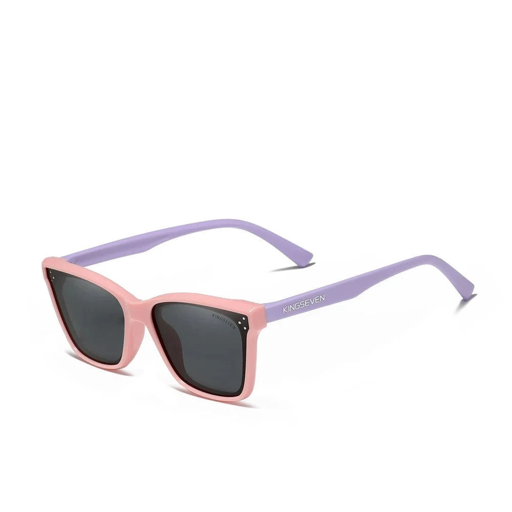 Kid's Polycarbonate Frame Lens UV400 Rectangle Shape Sunglasses