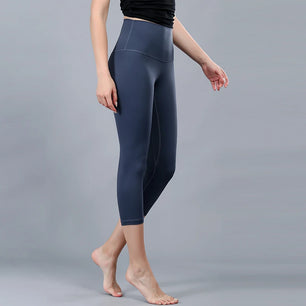 Women's Polyester Elastic Waist Full Length Solid Pattern Pant