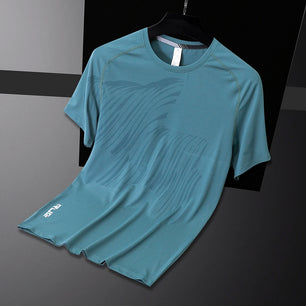 Men's Polyester Short Sleeve Pullover Closure Sportswear T-Shirt