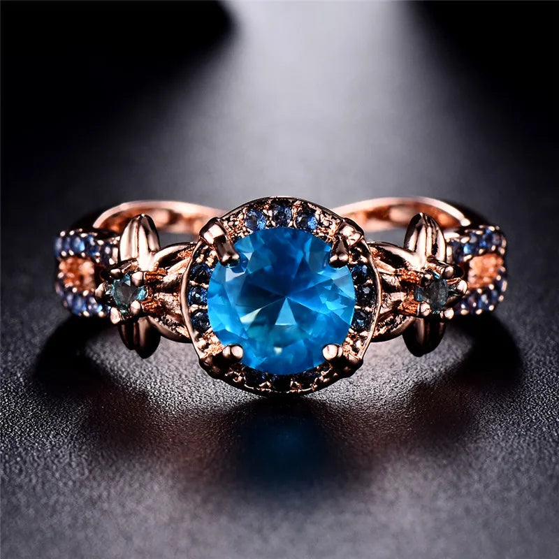 Women's Opals Geometric Shaped Prong Setting Trendy Wedding Ring