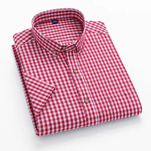 Men's Cotton Turndown Collar Short Sleeves Casual Wear Shirts