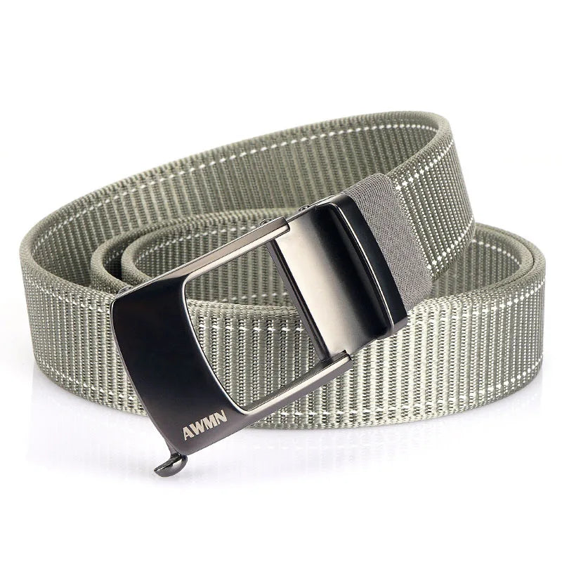 Men's Canvas Automatic Buckle Solid Pattern Casual Wear Belts