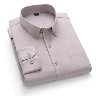 Men's Cotton Full Sleeves Single Breasted Plain Casual Shirt