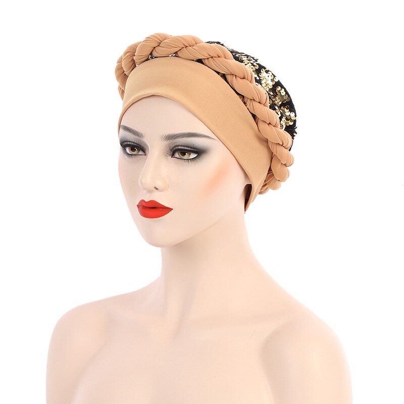 Women's Arabian Polyester Head Wrap Printed Pattern Turban Hijabs