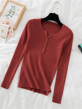 Women's Polyester V-Neck Full Sleeves Solid Pattern Sweater