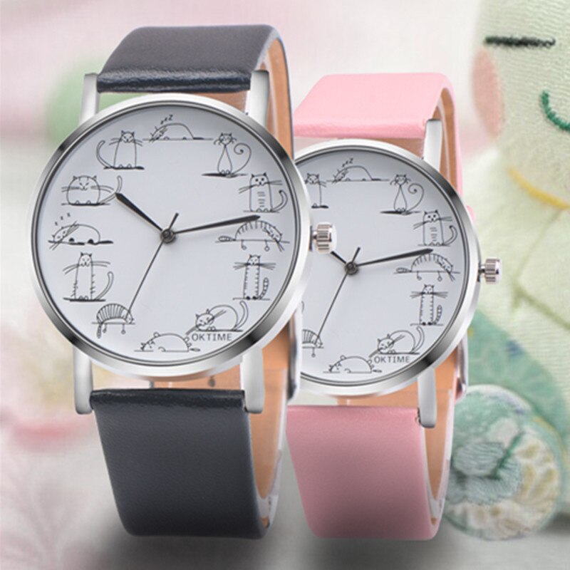 Women's Alloy Buckle Clasp Round Shape Waterproof Quartz Watch