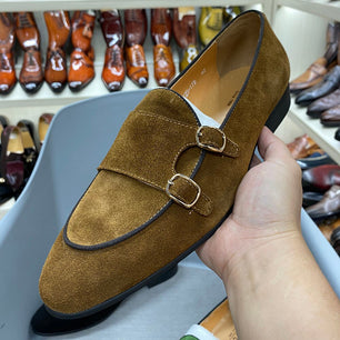 Men's Cow Suede Pointed Toe Slip-On Closure Wedding Party Shoes