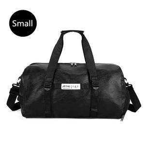 Men's PU Zipper Closure Letter Pattern Casual Shoulder Bag