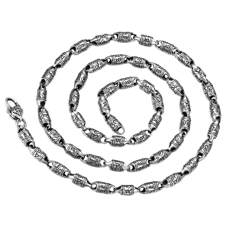 Men's 100% 925 Sterling Silver Link Chain Geometric Necklace