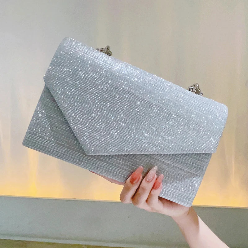 Women's Polyester Hasp Closure Rhinestone Classic Wedding Clutch