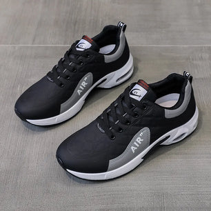 Men's Synthetic Round Toe Lace-Up Closure Running Sport Sneakers