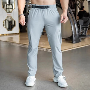 Men's Nylon Elastic Closure Breathable Fitness Gymwear Trousers