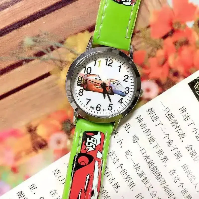 Kid's Boys Alloy Case Buckle Clasp Cartoon Pattern Wrist Watch