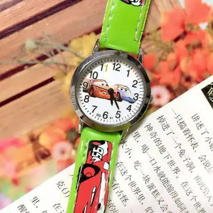 Kid's Boys Alloy Case Buckle Clasp Cartoon Pattern Wrist Watch