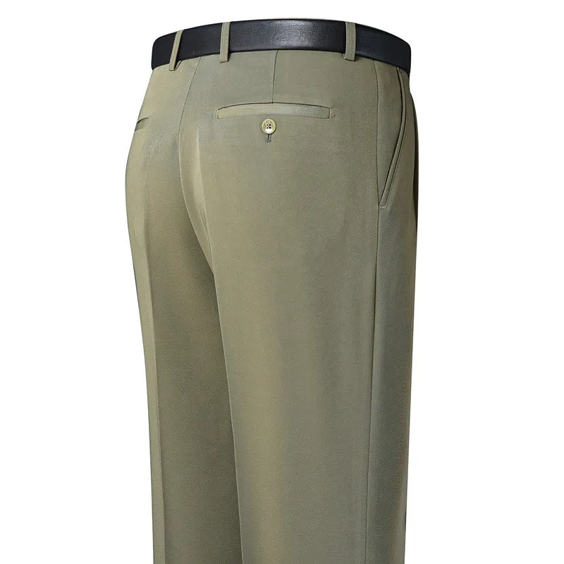 Men's Rayon Zipper Fly Closure Full Length Formal Wear Pants