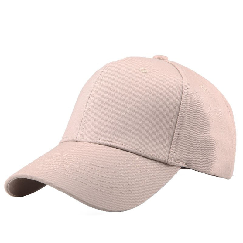 Men's Cotton Adjustable Strap Sun Protection Solid Baseball Cap