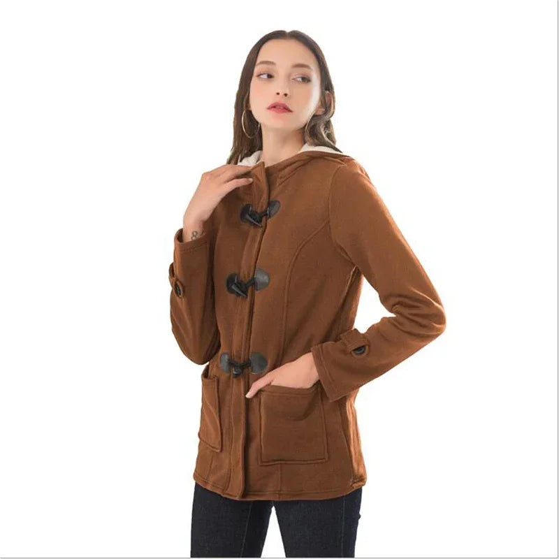 Women's Polyester Long Sleeves Solid Pattern Waterproof Jacket