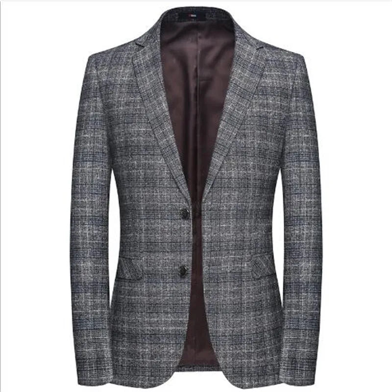 Men's Polyester Full Sleeves Single Breasted Wedding Blazer