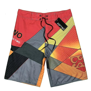 Men's Microfiber Drawstring Closure Printed Swimwear Beach Shorts