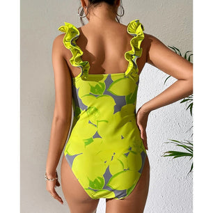 Women's Spandex Printed Pattern Quick-Dry One-Piece Swimwear