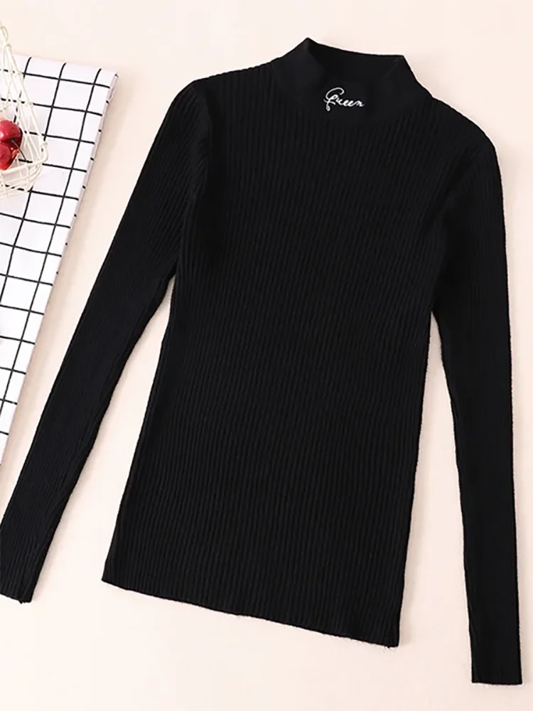 Women's Acrylic Turtleneck Full Sleeves Solid Pattern Sweater