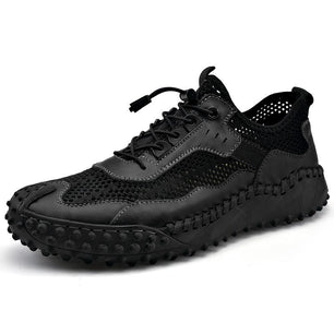 Men's Mesh Round Toe Lace-up Breathable Outdoor Sports Shoes