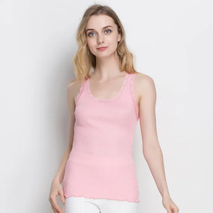 Women's Polyester Square-Neck Sleeveless Solid Pattern Yoga Top