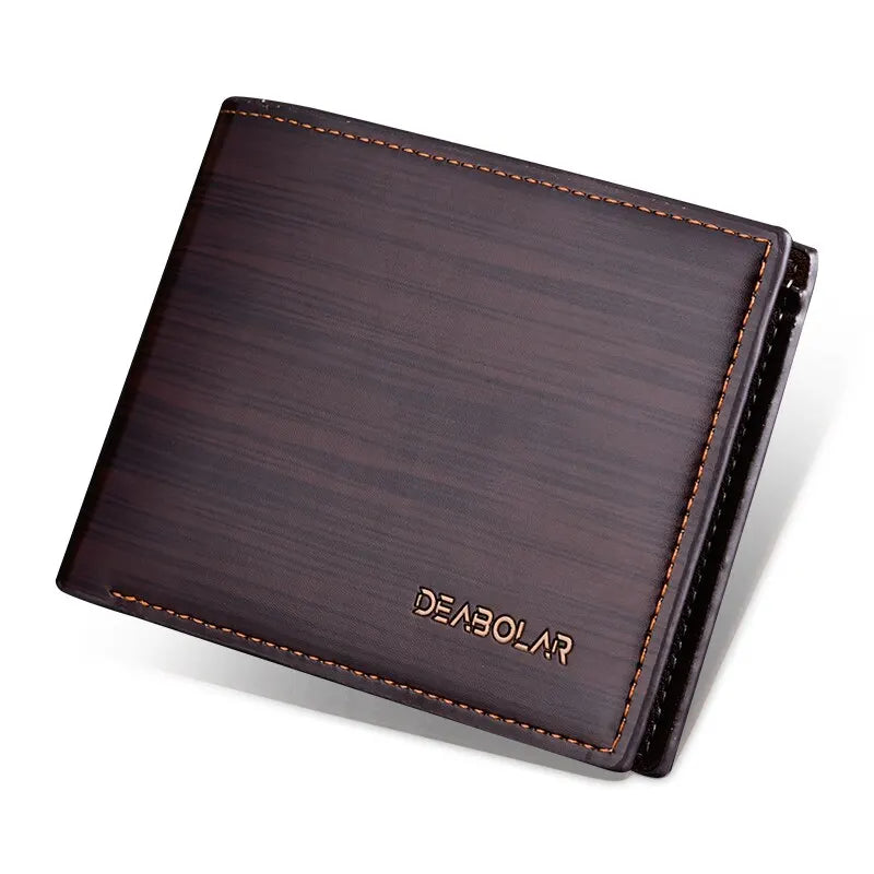 Men's PU Leather Printed Pattern Card Holder Mini Trendy Wallets