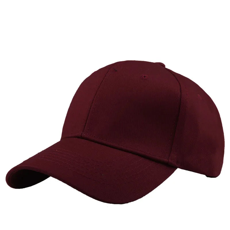 Men's Cotton Adjustable Strap Solid Pattern Casual Baseball Caps