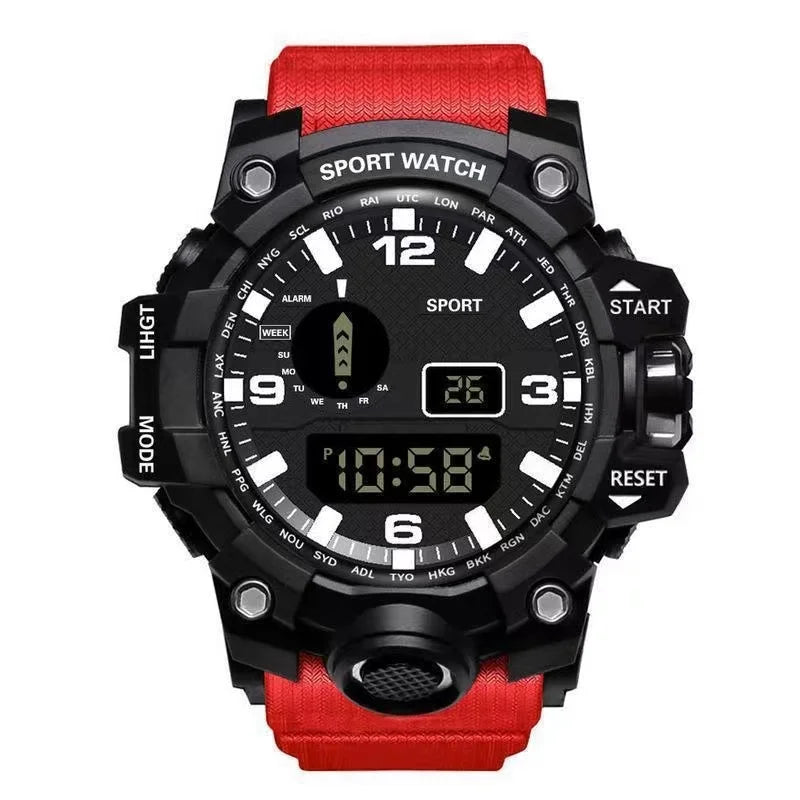 Men's Rubber Frame Round Shaped Luminous Waterproof Watches