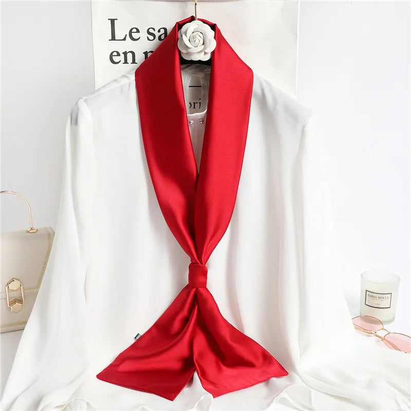 Women's Polyester Neck Wrap Solid Pattern Luxury Trendy Scarf