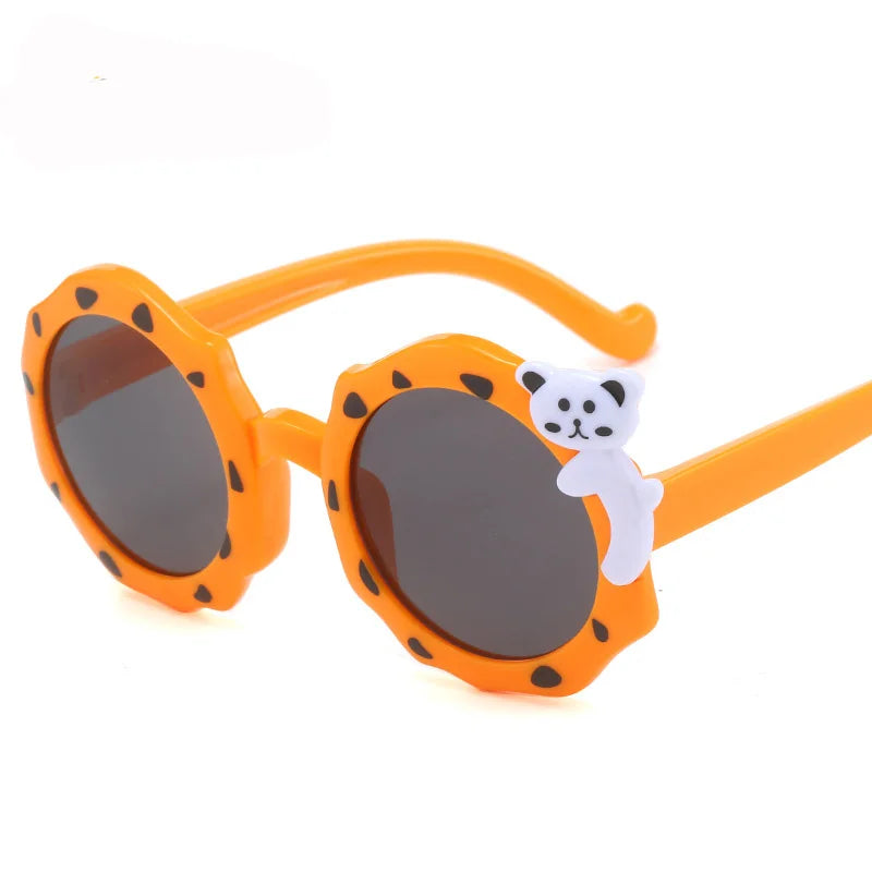 Kid's Polycarbonate Frame Lens UV400 Protection Cartoon Sunglasses