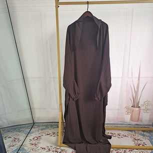 Women's Arabian Polyester Full Sleeve Solid Pattern Casual Abaya