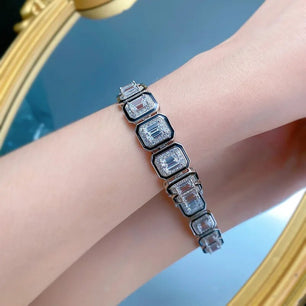 Women's 100% 925 Sterling Silver Moissanite Trendy Bracelets