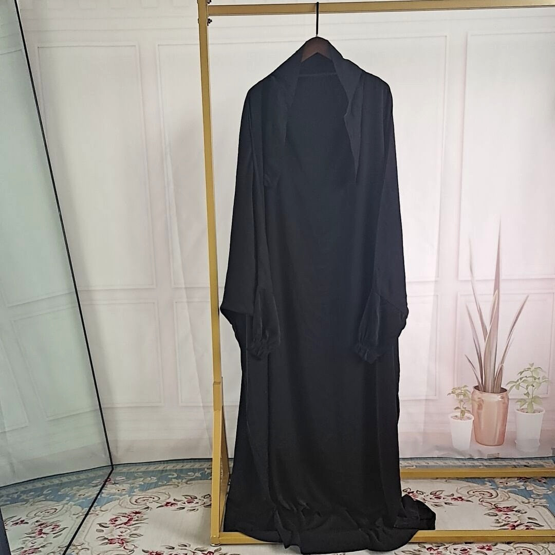 Women's Arabian Polyester Full Sleeve Solid Pattern Casual Abaya